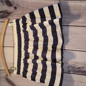 Girls striped elastic waist skirt